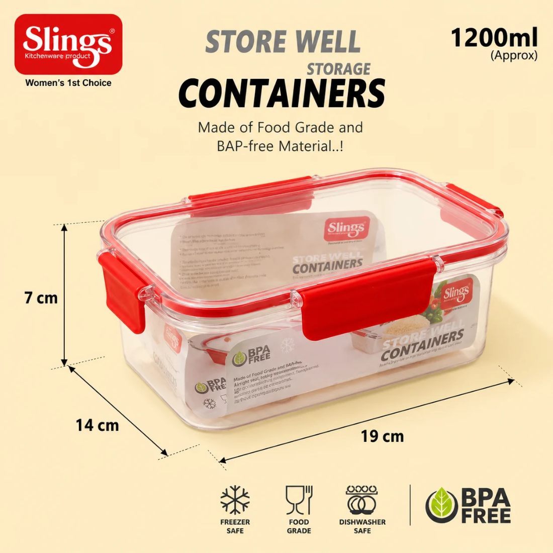 Slings Store Well Storage Container 1200ml
