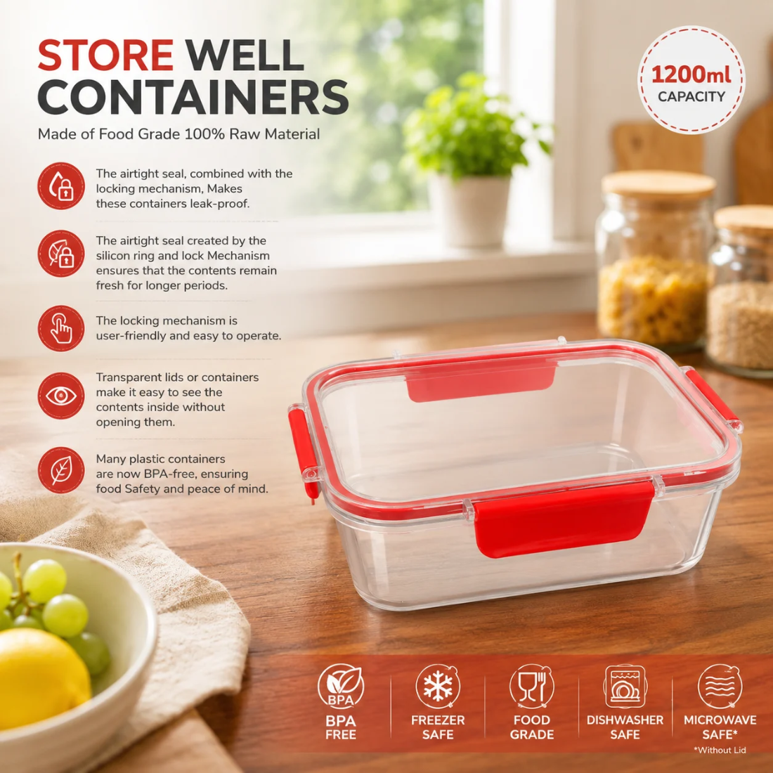 Slings Store Well Storage Container 1200ml