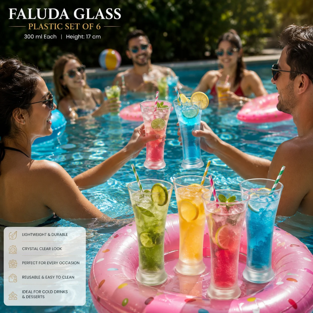 Slings Premium Faluda Glass Set of 6