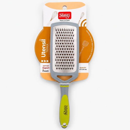 Slings Premium Stainless Steel Cheese Grater with Ergonomic Plastic Handle