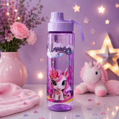 Slings Sip Star Unicorn Water Bottle 500 ml ( Purple )