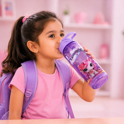 Slings Sip Star Unicorn Water Bottle 500 ml ( Purple )