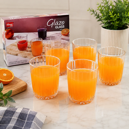 Slings Glazo Premium Plastic Drinking Glass Set of 6