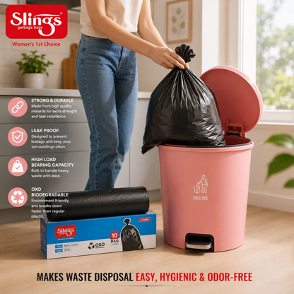 Slings Jumbo Garbage Bags 76 x 127 cm | 10 Bags Roll
