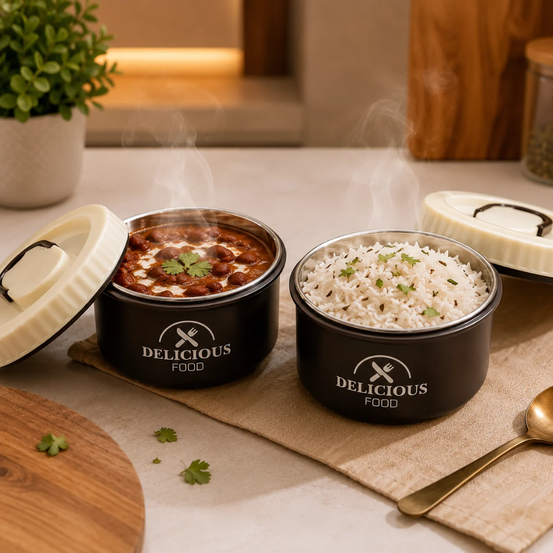 Slings Insulated Food Container Set of 2 (600 ml Each)