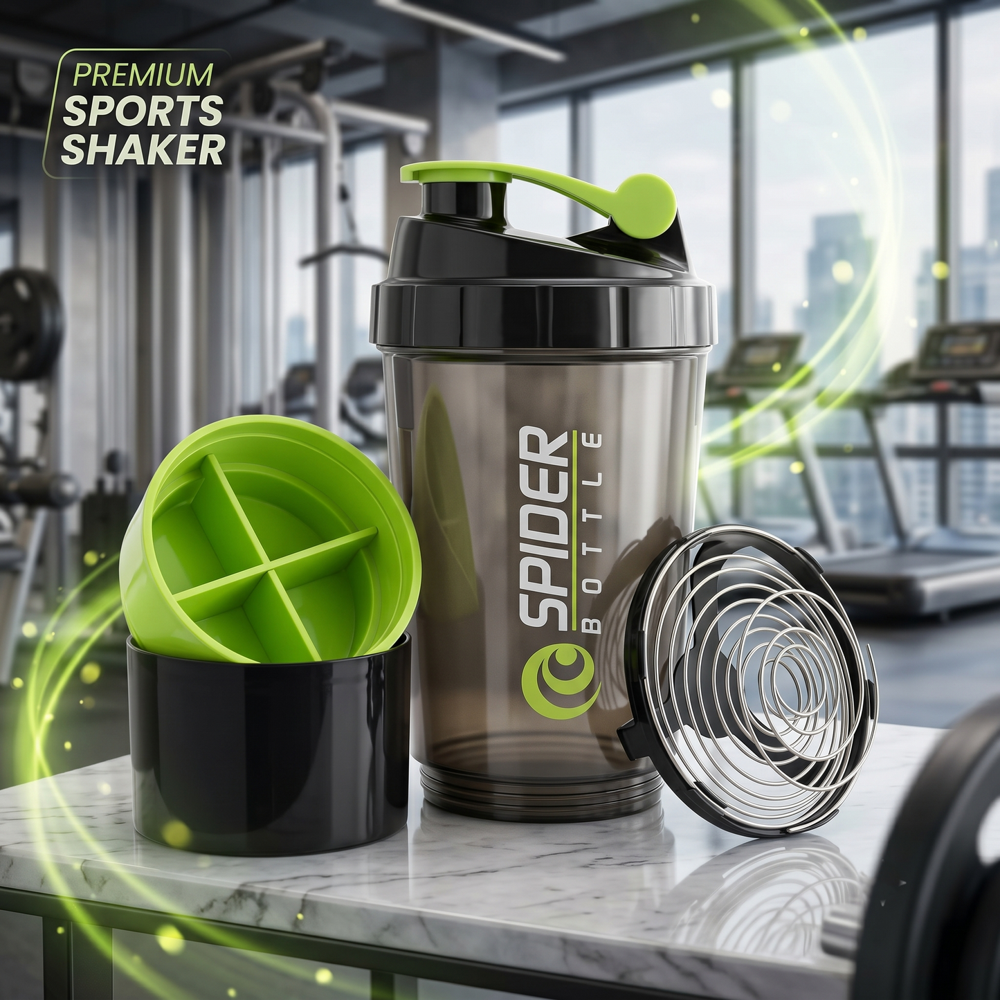 Slings Spider Bottle Protein Shaker (500ml)