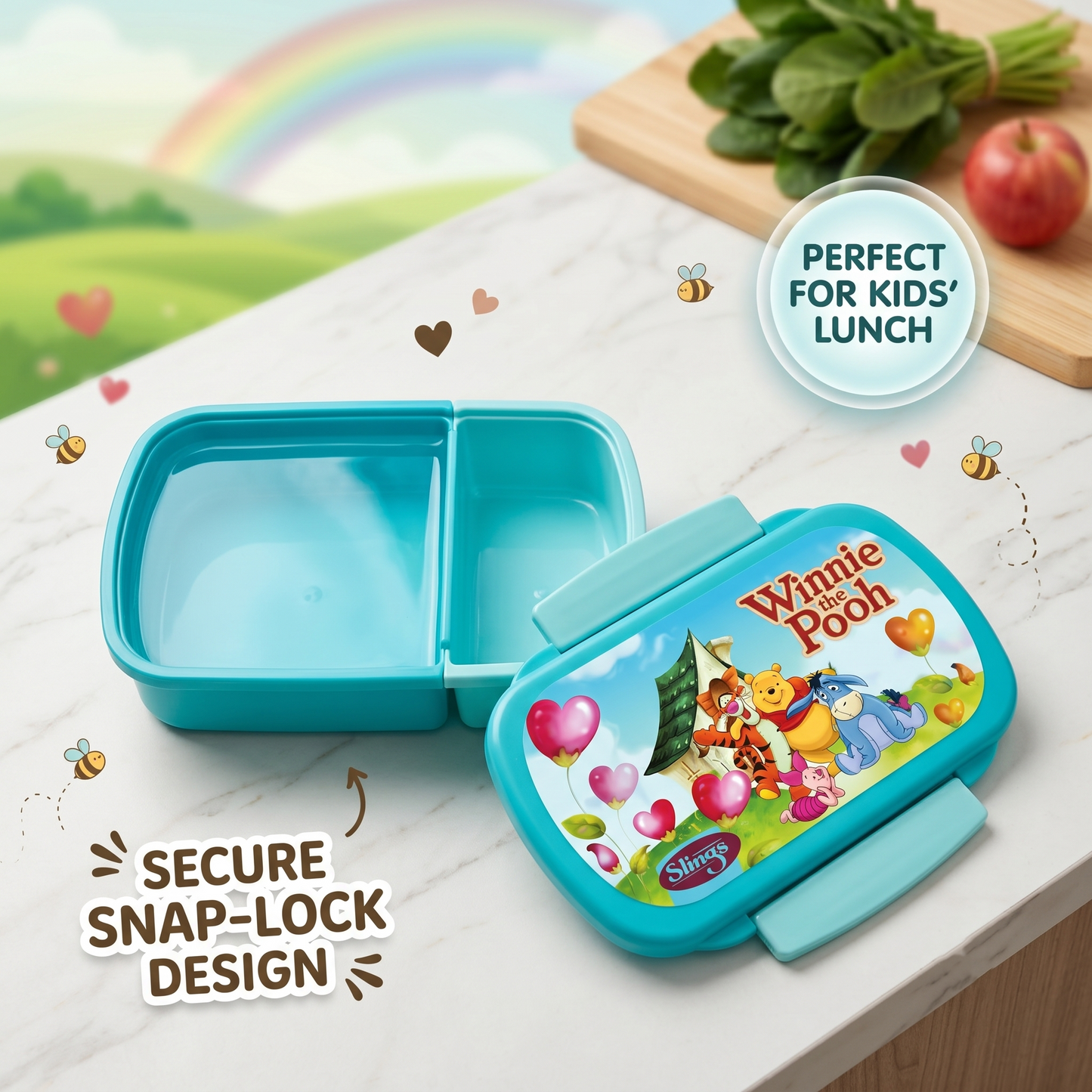 Slings Winnie the Pooh Printed Tiffin Box