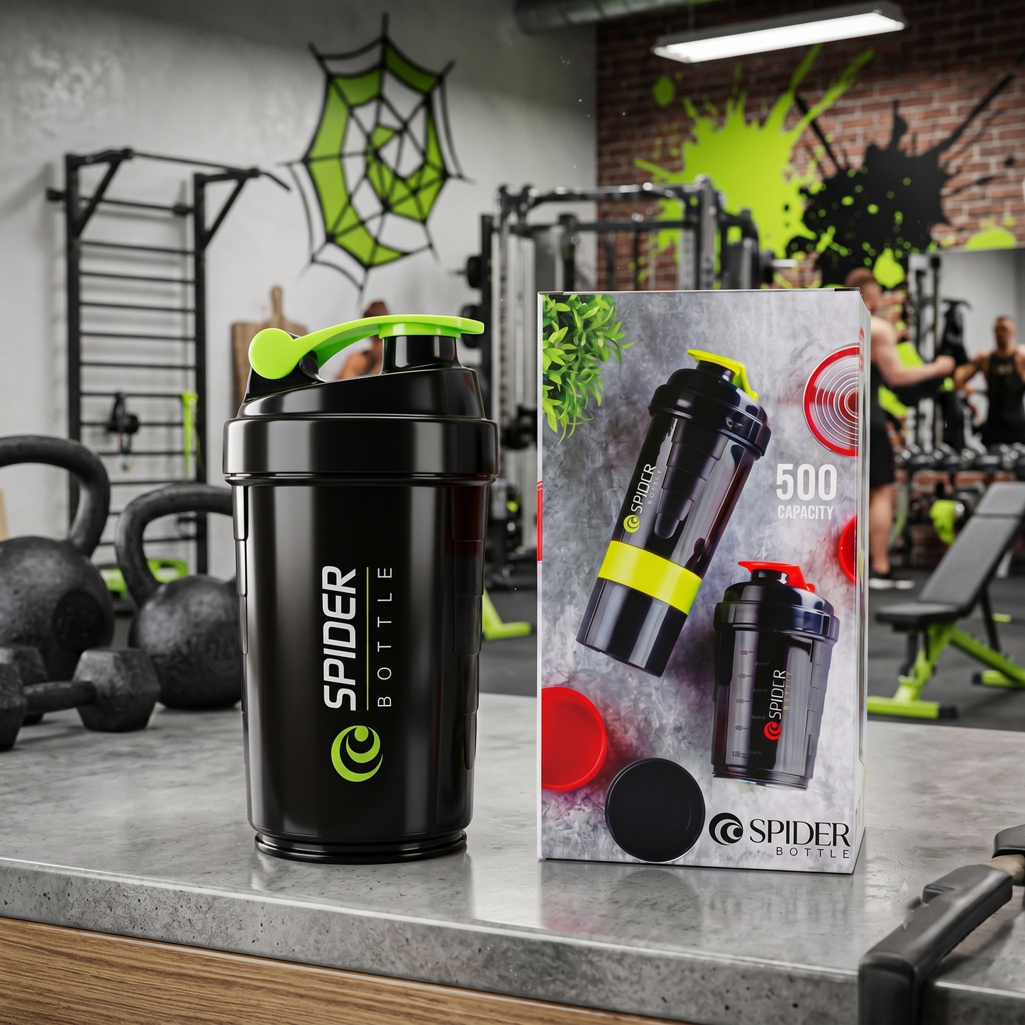 Slings Spider Bottle Protein Shaker (500ml)