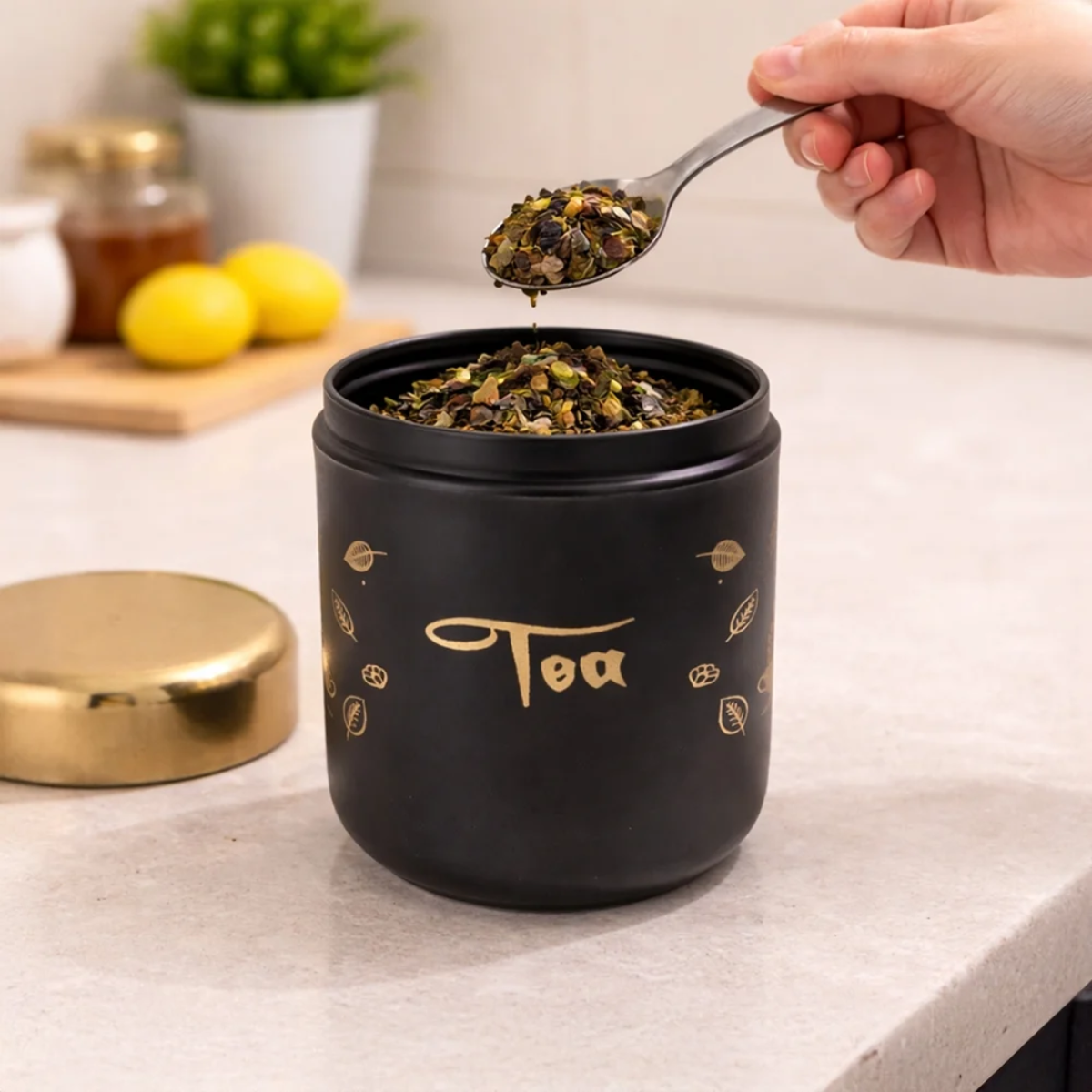 Tinums Stainless Steel Tea, Coffee & Sugar Jar Set