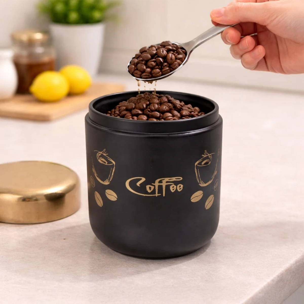 Tinums Stainless Steel Tea, Coffee & Sugar Jar Set
