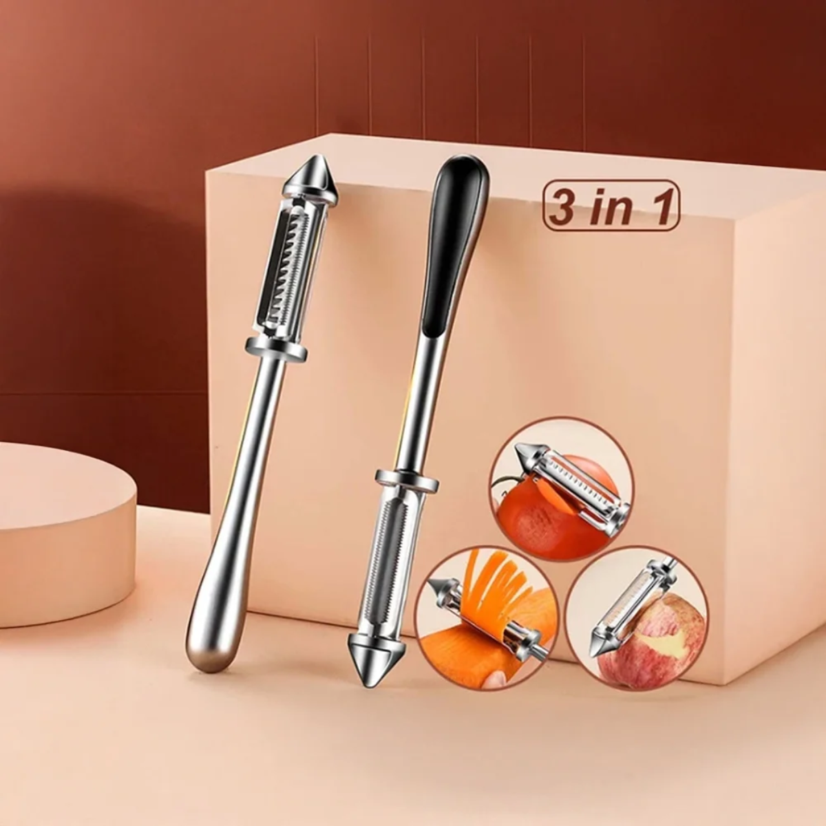 Tinums 3 in 1 Peeler (Stainless Steel)
