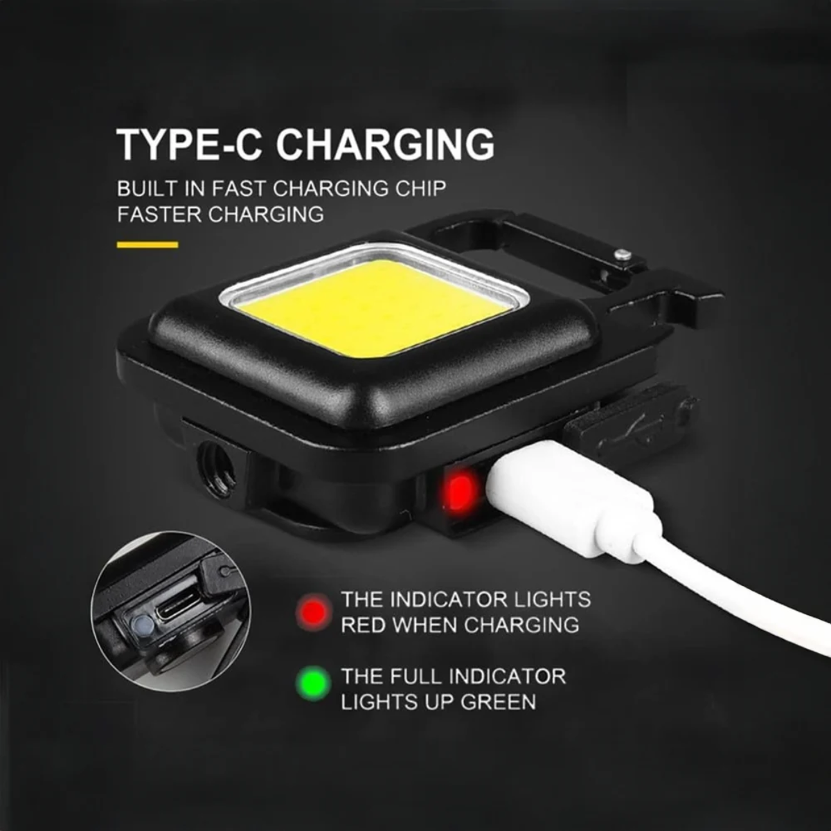 Tinums LED COB Key Chain 6 W Emergency Light (White)