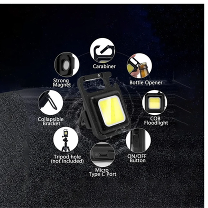 Tinums LED COB Key Chain 6 W Emergency Light (White)