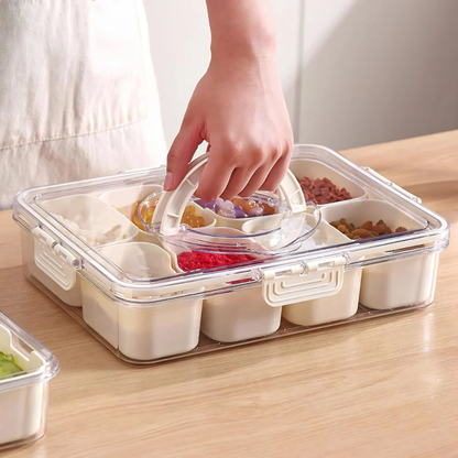 Tinums Plastic Fridge Storage Box with Removable Trays