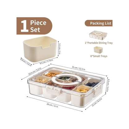 Tinums Plastic Fridge Storage Box with Removable Trays