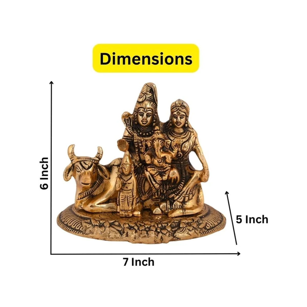 Tinums Handcrafted Shiv Parivar Idol