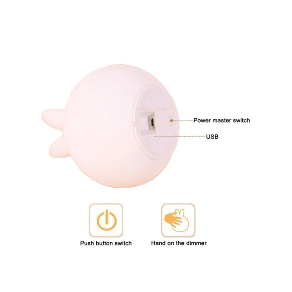 TINUMS Silicone Rabbit Night Lamp