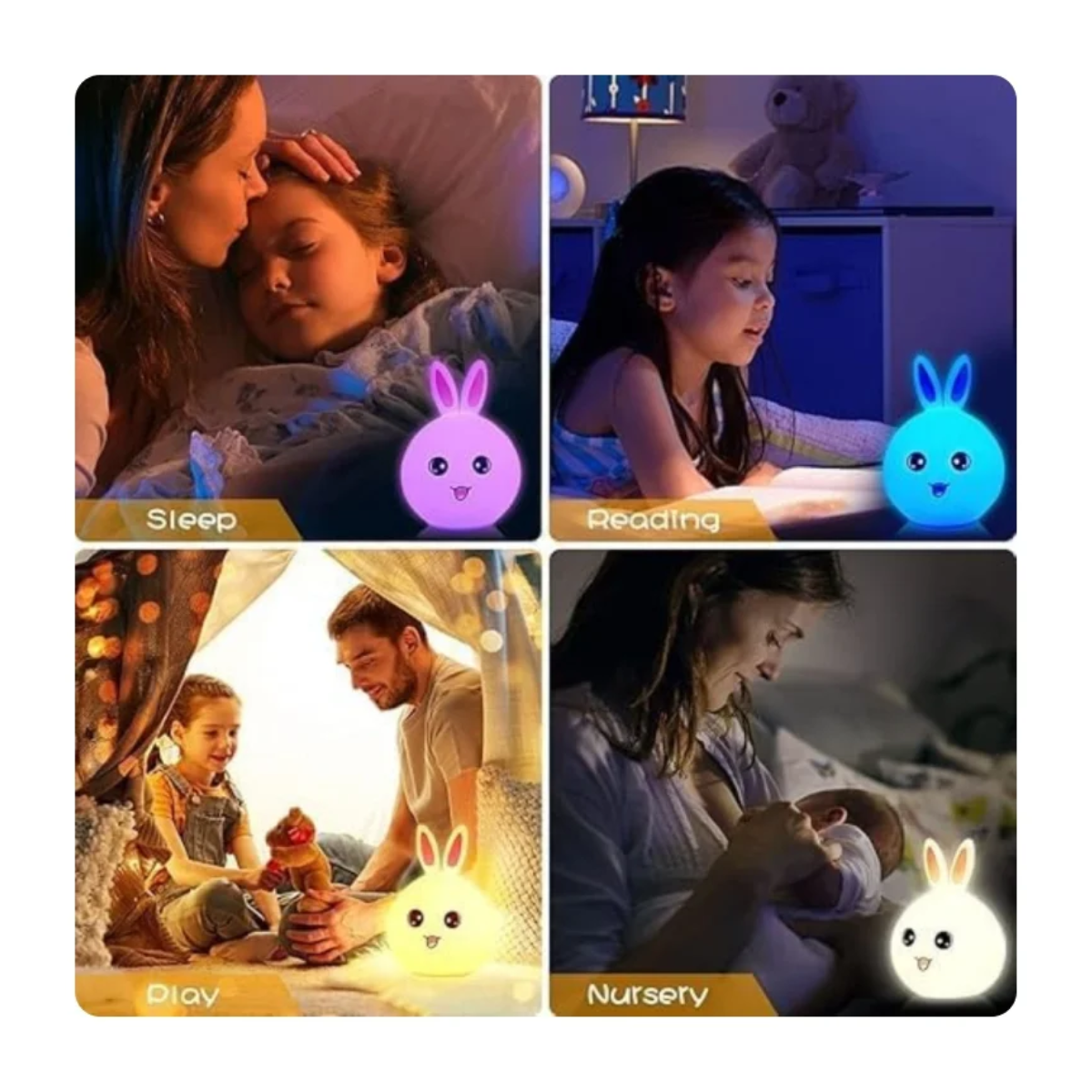TINUMS Silicone Rabbit Night Lamp