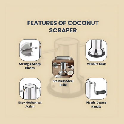 Tinums Coconut Scraper (Stainless Steel)