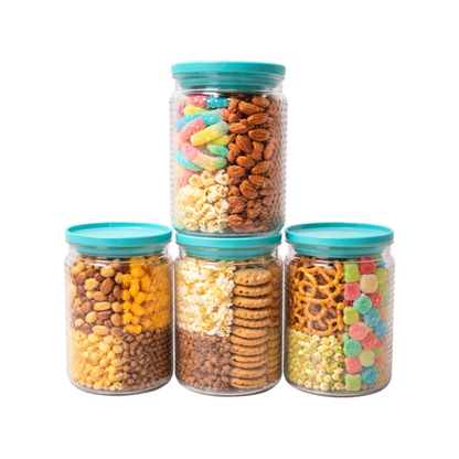 Tinums Plastic Bubble Air Tight Container (Set of 4)