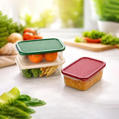 Tinums Plastic Kiwi Multipurpose Container (Set of 3)