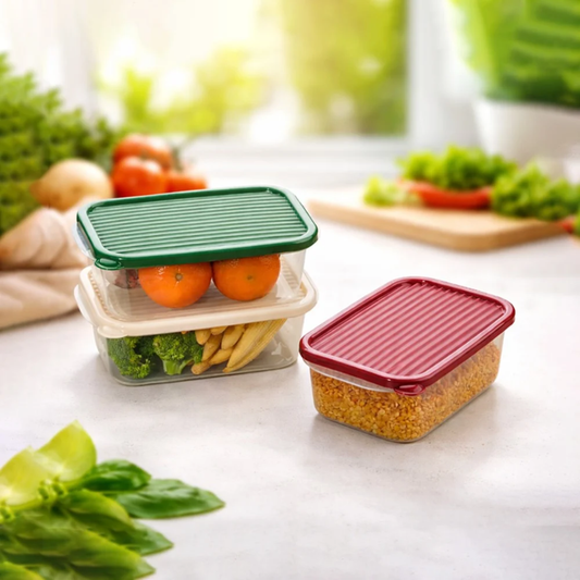 Tinums Plastic Kiwi Multipurpose Container (Set of 3)