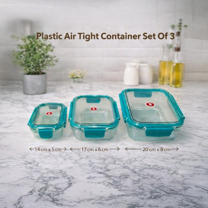 Tinums Plastic Air Tight Container (Set of 3)