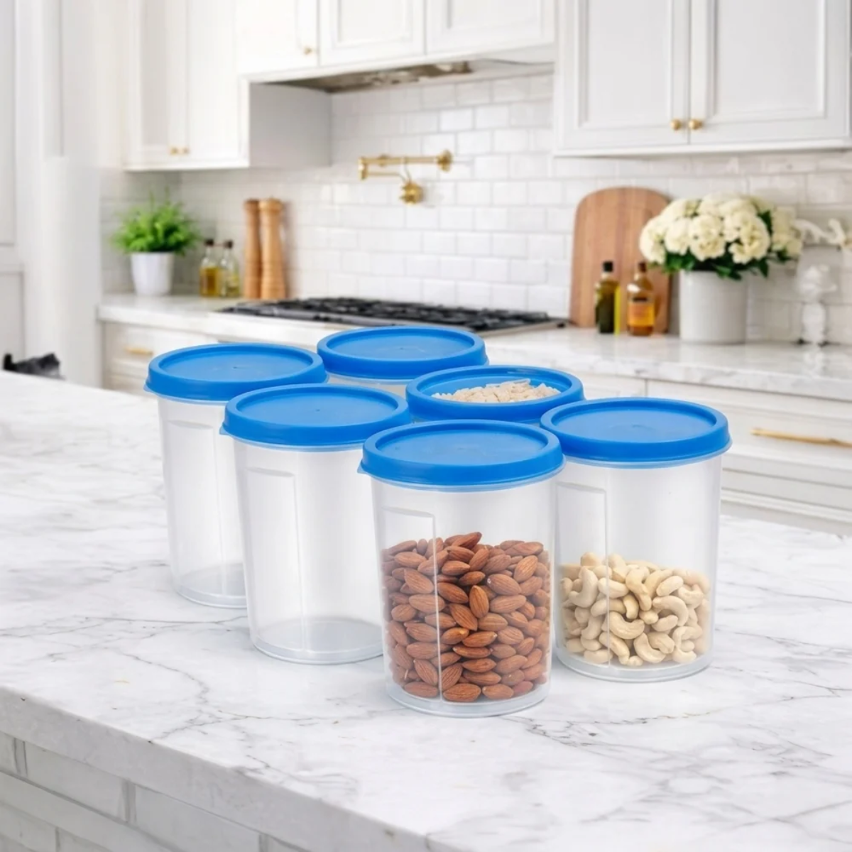 Tinums Plastic Kitchen Storage Container (Set of 6)
