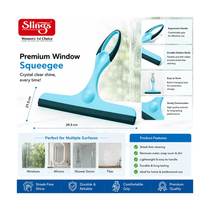 Slings Premium Window & Glass Cleaning Squeegee