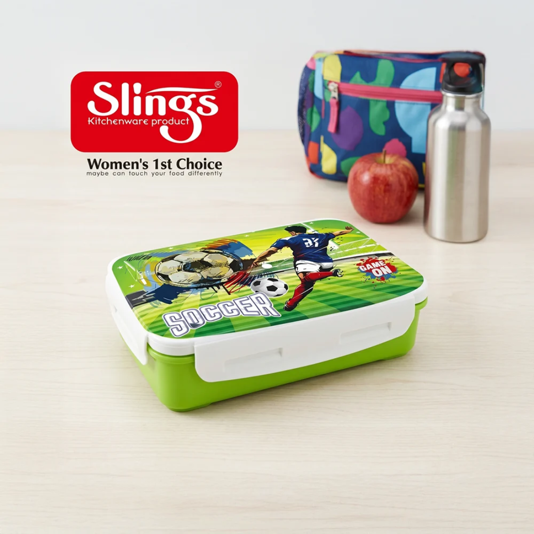Slings Soccer Premium Kitchenware Sports Edition Lunch Box