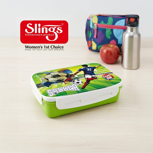 Slings Soccer Premium Kitchenware Sports Edition Lunch Box