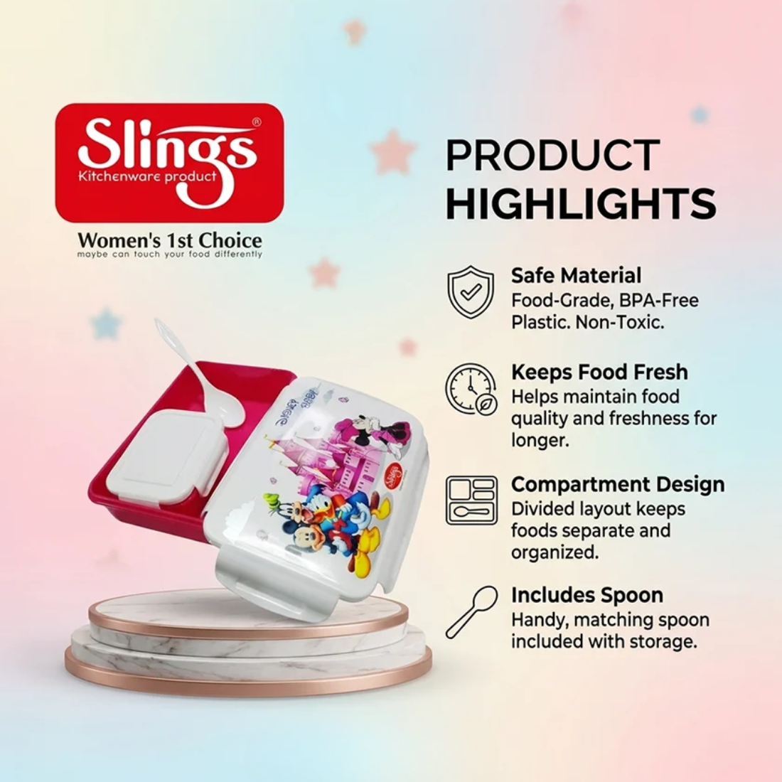 Slings Rider Premium Kitchenware Lunch Box for School