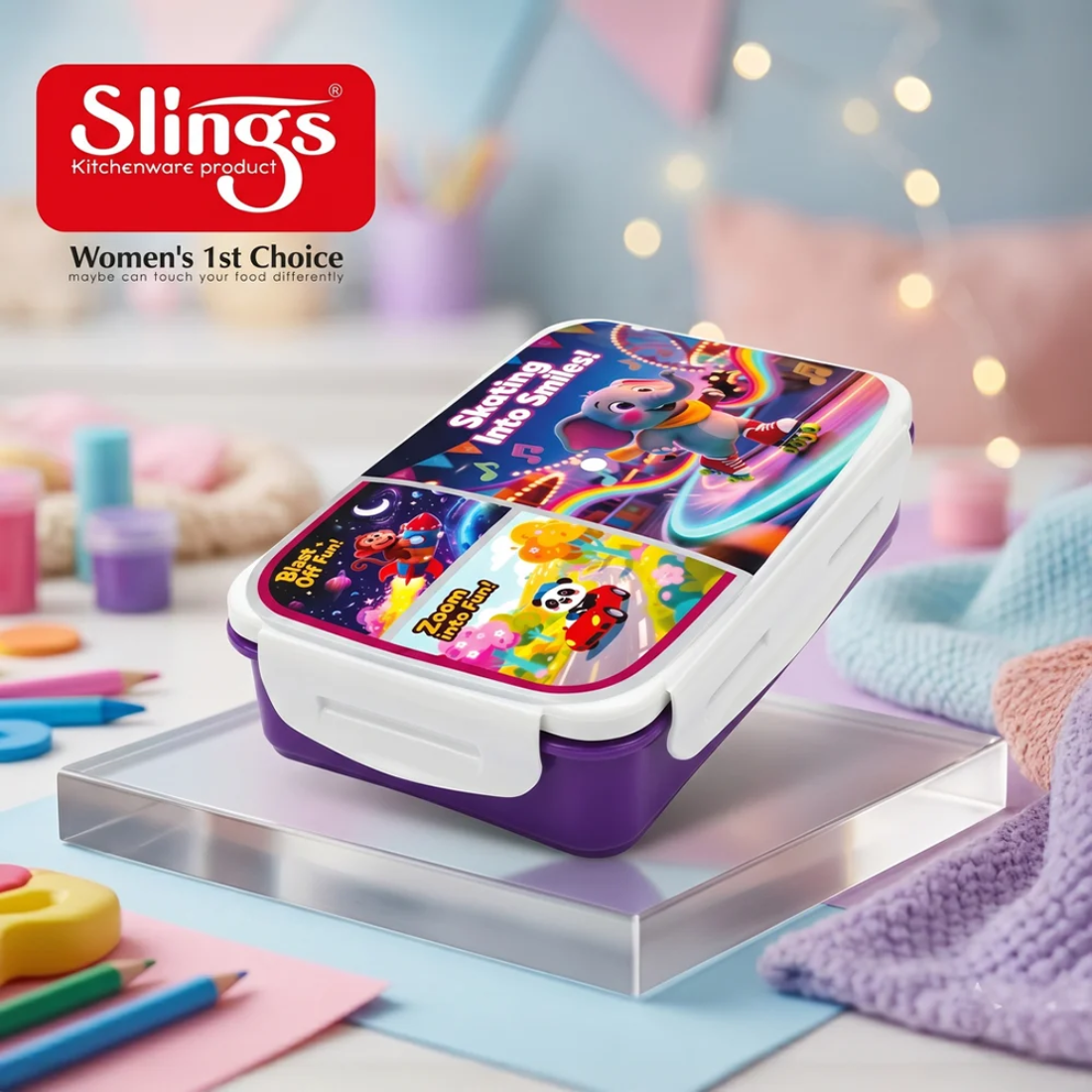 Slings Skating Premium Kitchenware Lunch Box for School