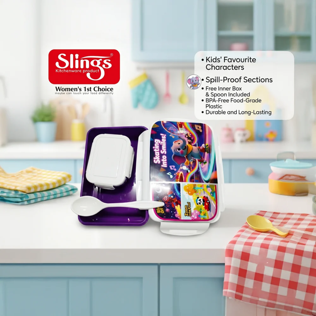 Slings Skating Premium Kitchenware Lunch Box for School
