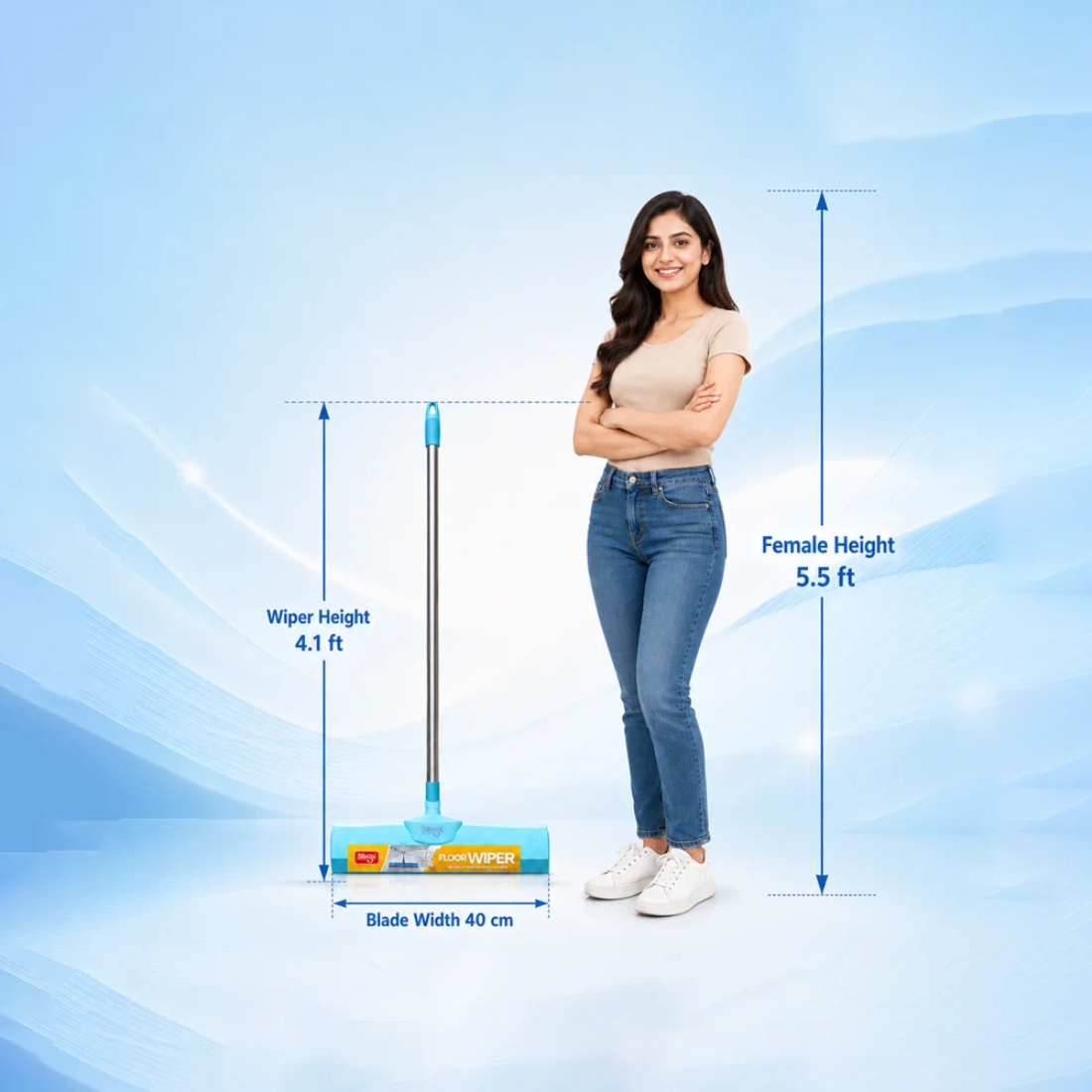Slings Long Handle Floor Wiper