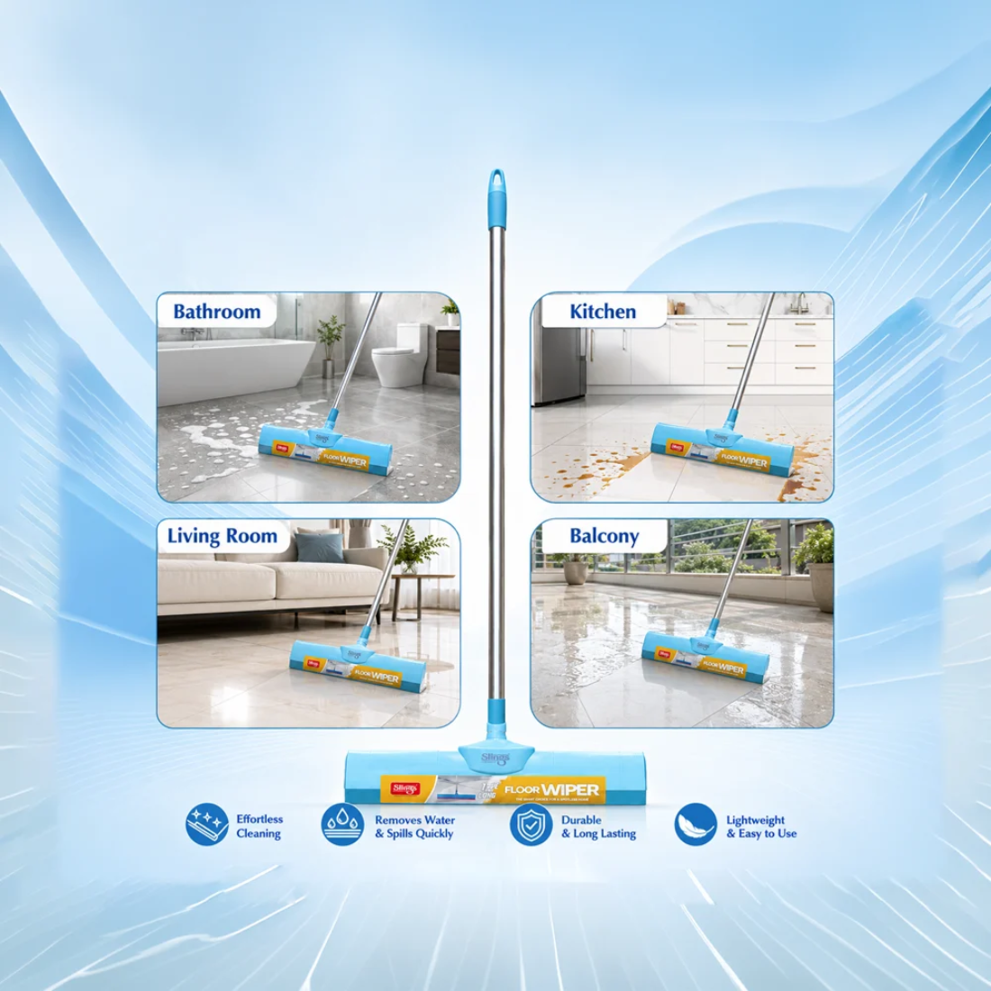 Slings Long Handle Floor Wiper