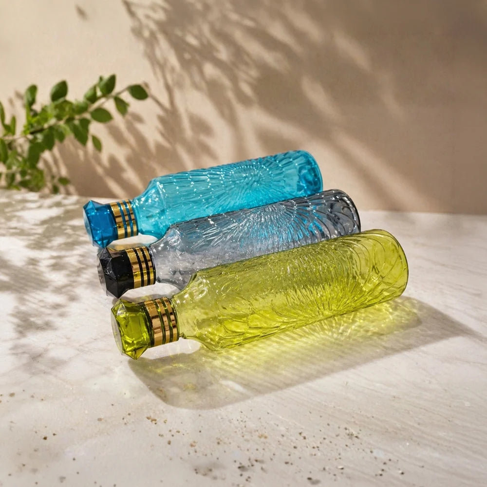 Home Lane Designer Plastic Bottle Set (Multicolour)