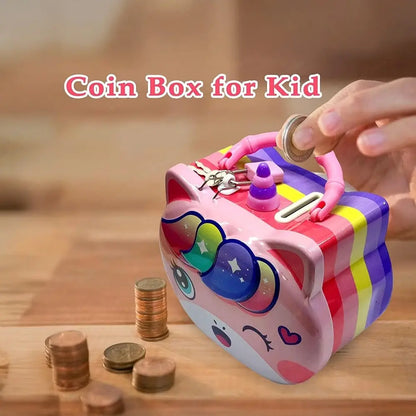 VARKAUS Unicorn Themed Cat Face Piggy Bank