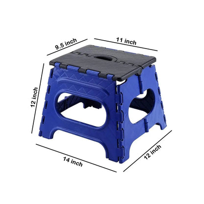 12" Collapsible Plastic Step Stool with Handle