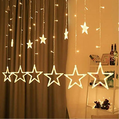 Hanging Star 5 W Curtain String Lights (White)