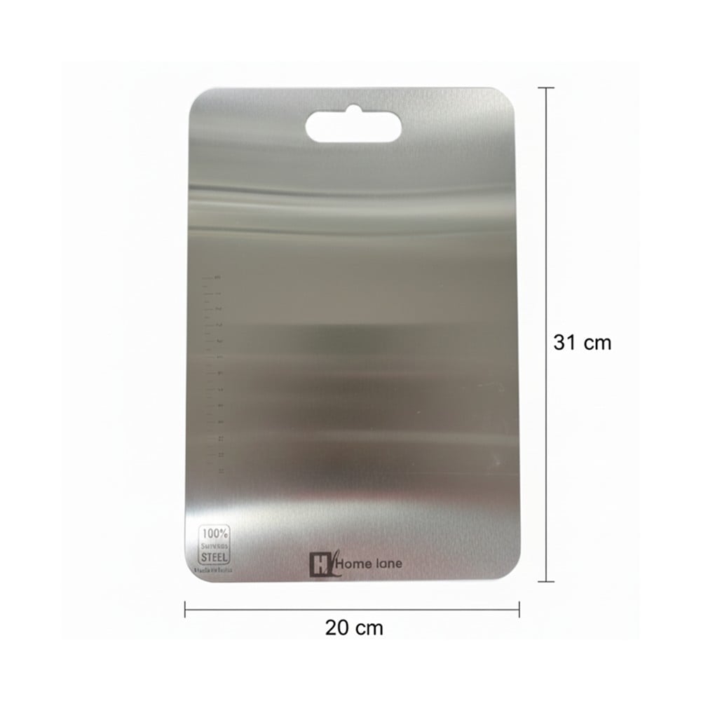 HOME LANE Stainless Steel Chopping Board (31 x 20 cm)