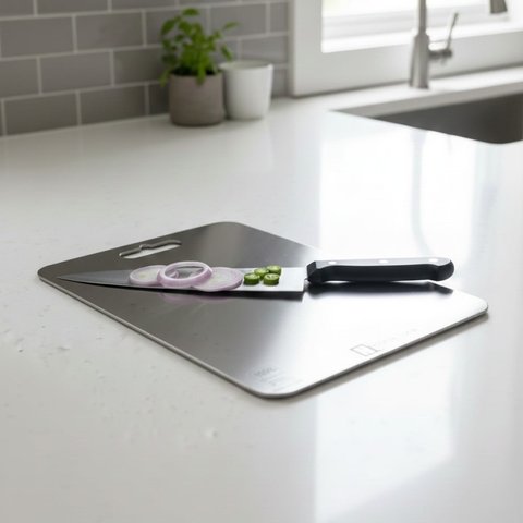 HOME LANE Stainless Steel Chopping Board (31 x 20 cm)