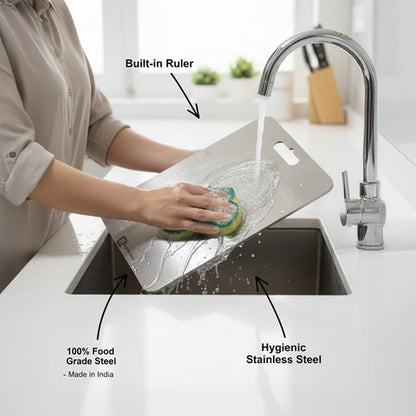 HOME LANE Stainless Steel Chopping Board (31 x 20 cm)