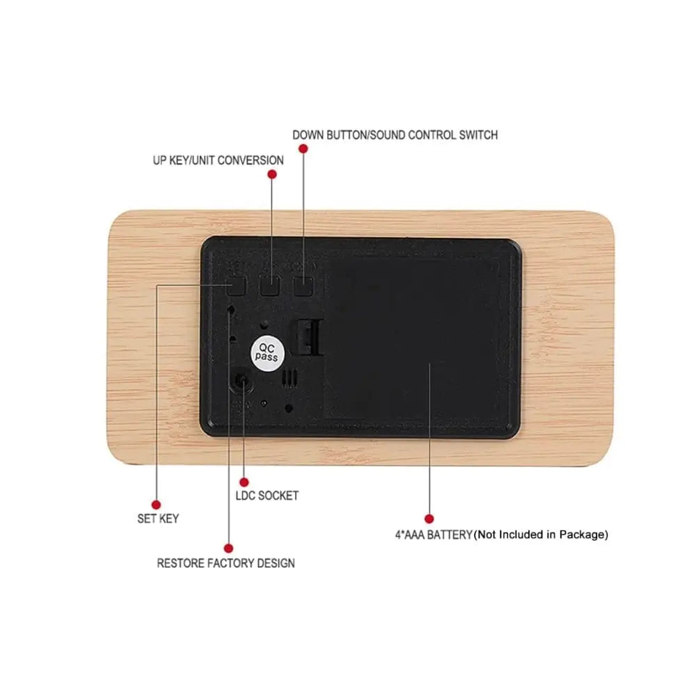 TINUMS Wooden Design Table Clock