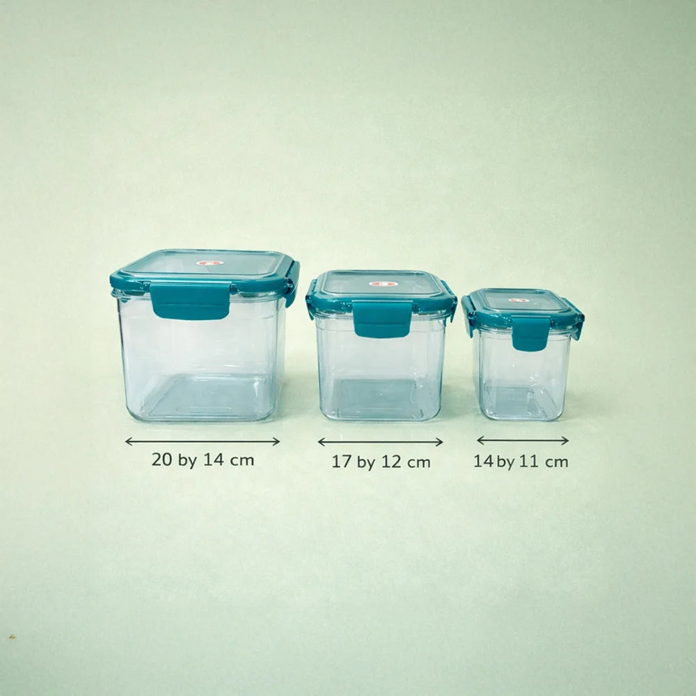 Tinums Big Plastic Airtight Container (Set of 3)