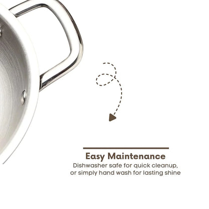 Home Lane Kadai with Lid (Stainless Steel, 2.5 ltrs)