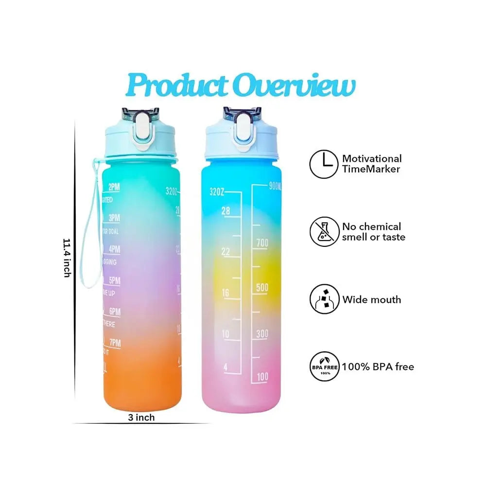 HOME LANE Motivational Sipper Water Bottle