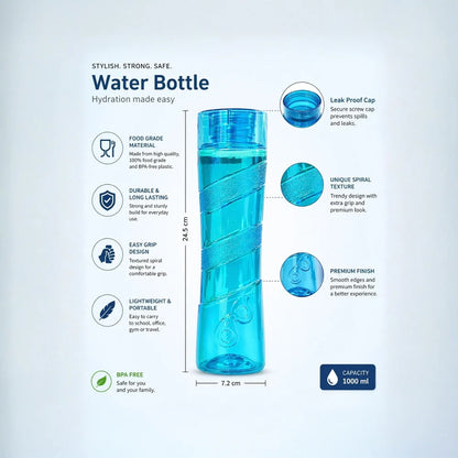 Home Lane Plastic Bottle Set (Multicolor)
