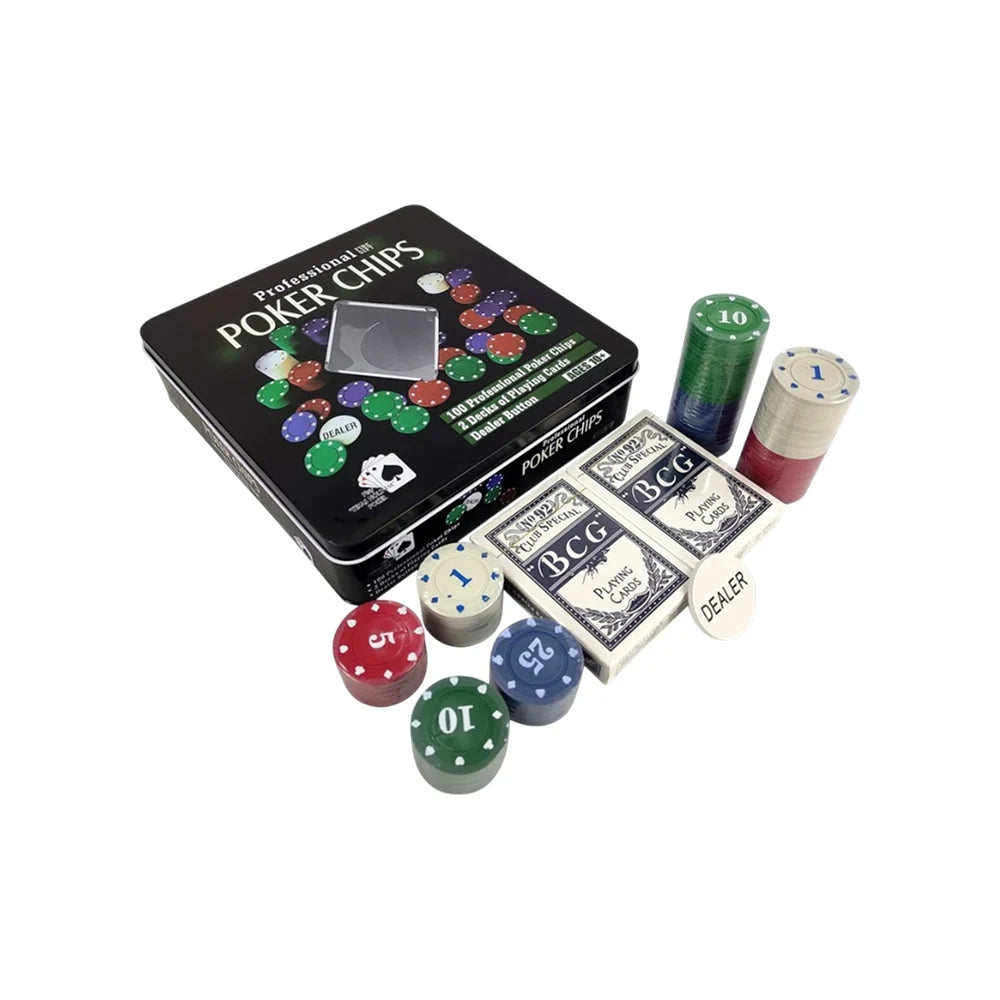 Professional Poker Set with Cards
