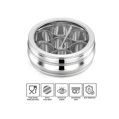 HOME LANE Masala Box (Stainless Steel)